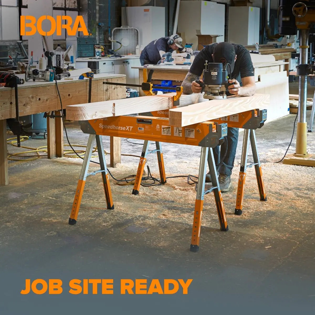 Set of 2 Adjustable work trestles ‘Speedhorse XT’ PM-4550 BORA