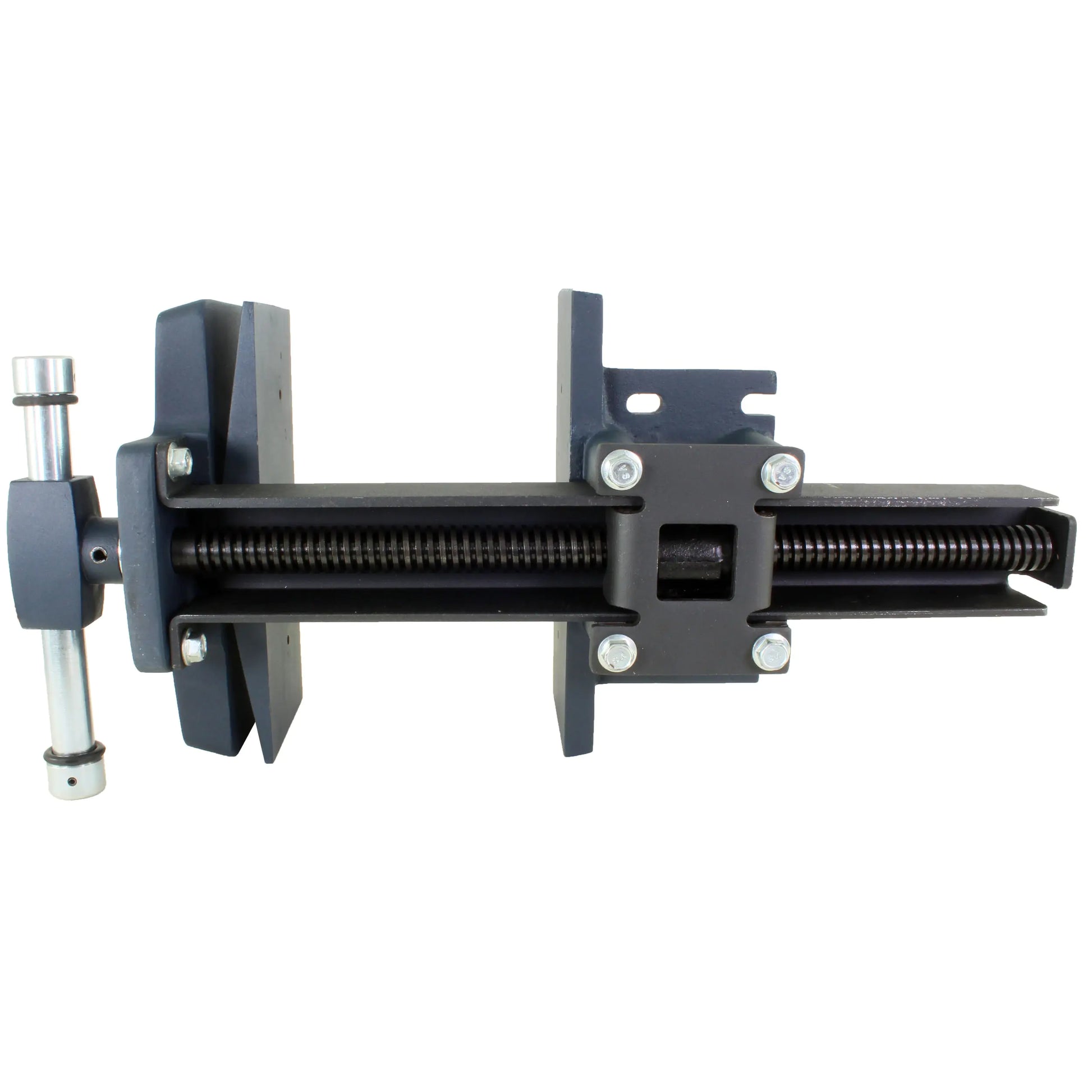 Large carpenter's vise with quick adjustment and swiveling pressure plate jUUMA