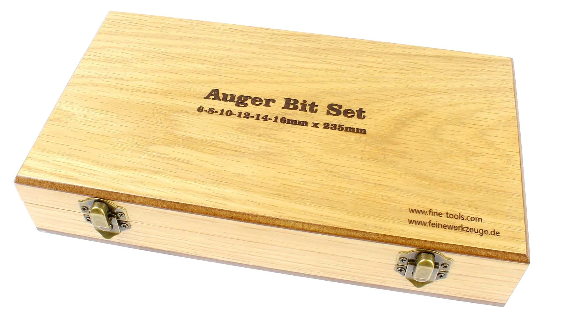 6 pcs Set Auger Bits 6-8-10-12-14-16mm O/L 235mm in Wooden Box
